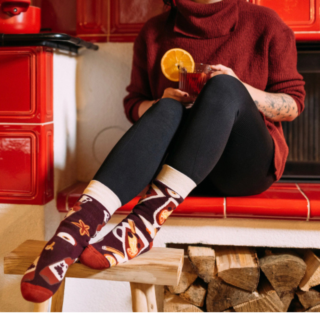 Warme Socken Glühwein